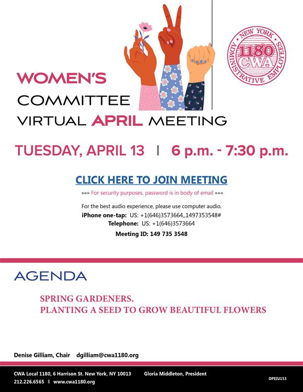 Women's Committee Virtual Meeting_April 2021